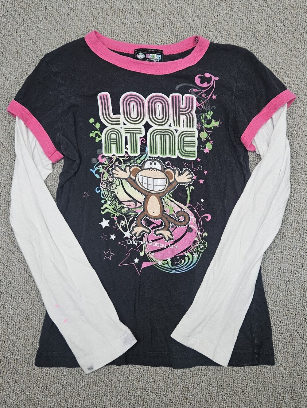 Vintage Bobby Jack Long Sleeve Tee, Youth Xl, Womens XS
